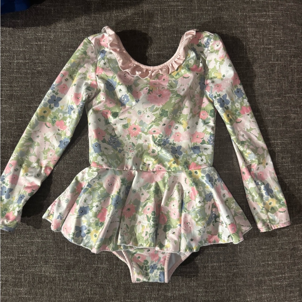 SweetHoney Pink and Blue Ruffled Leotard